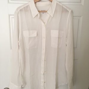 Equipment slim signature silk shirt